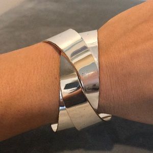 Silver cuff bracelet